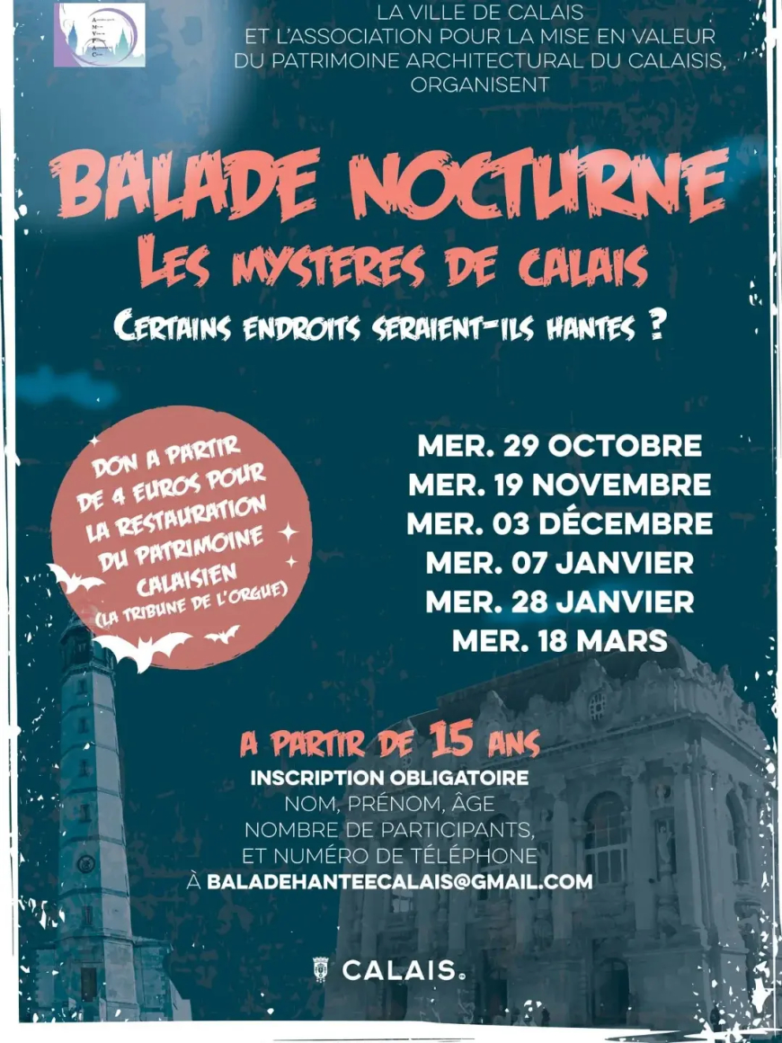 BALADE NOCTURNE – LES MYSTÈRES DE CALAIS du 18.03.2026